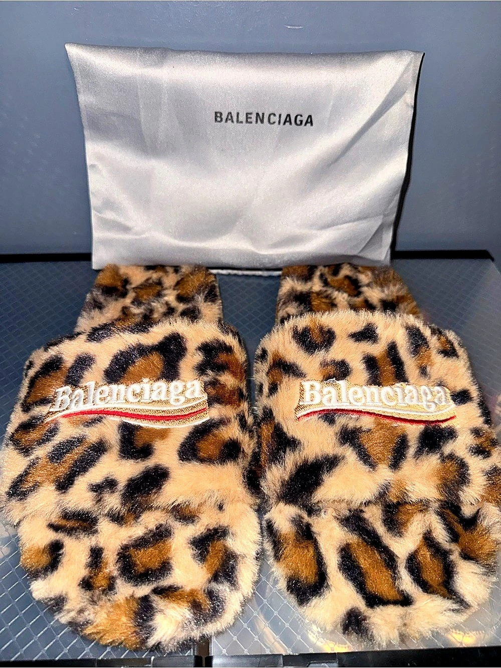 Balenciaga Leopard Print Gloves Brown & Black Like New